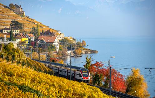 Train près du lac Léman - Suisse © rochagneux/stock.adobe.com